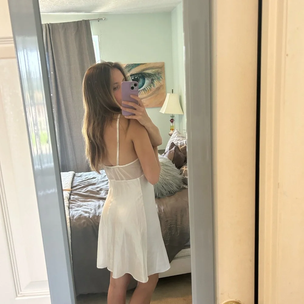Oscar de la Renta White Slip Dress - Picture 5 of 7